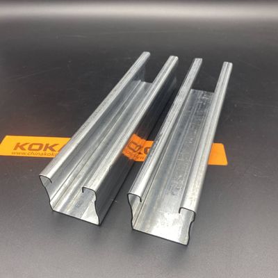 Zinc eléctrico con ranuras 41x41 41x21 de fuerza personalizada Canal de unistrut