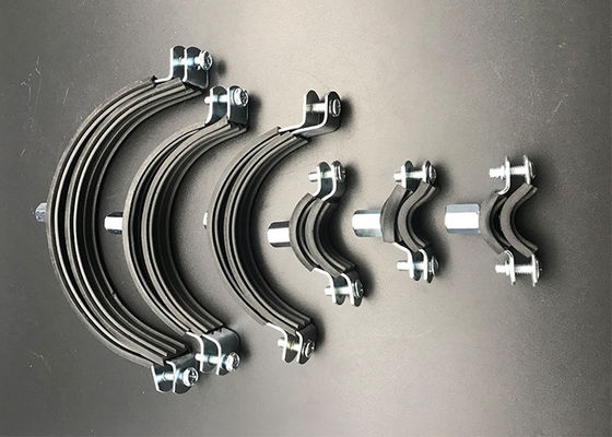 Clamparas de tuberías de línea de goma de zinc eléctrico de tamaño viroso EPDM