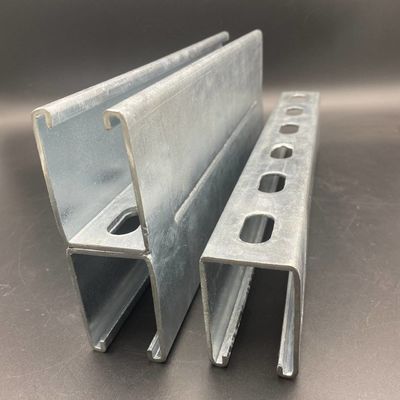 Canal de doble unistrut 41x124 con ranuras en el canal de soporte C