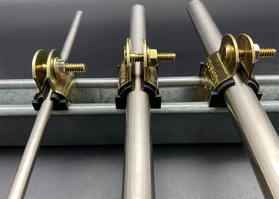 Clamparas para tubos de apoyo con zinc de 3/4'' 3/8'