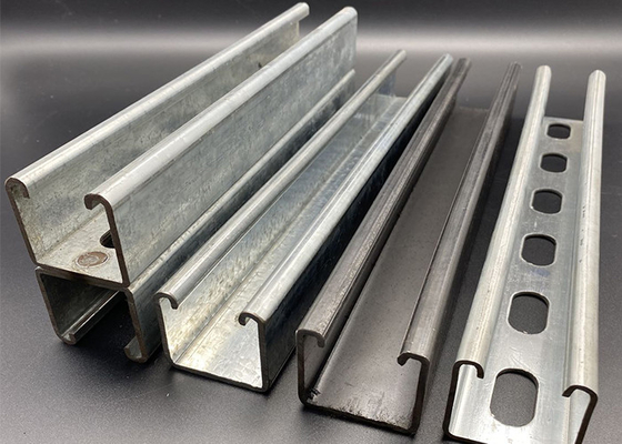 Pregalvanizado plano con ranuras 1 58x1 58 canal unistrut personalizado