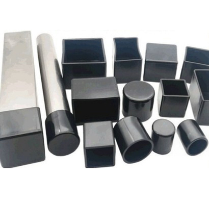 Cuadrado forma redonda upvc Black Pipe Cap final personalizado