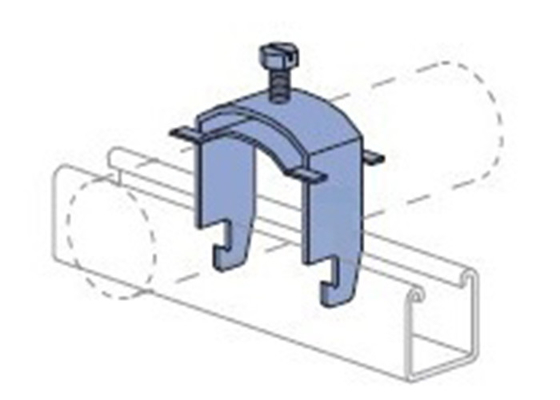 Fabrica de grano mayorista de pinzas para cables con tubos de apoyo con recubrimiento de zinc