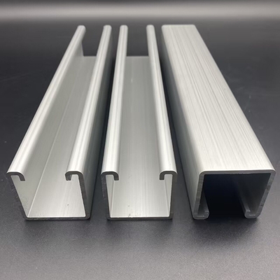 Canal de soporte de aluminio de perfil 41x41 41x21 C para sistema de montaje solar