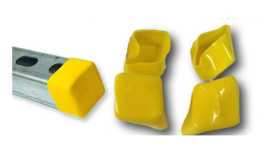 Canal de PVC de caucho de colores personalizados sobre las tapas finales