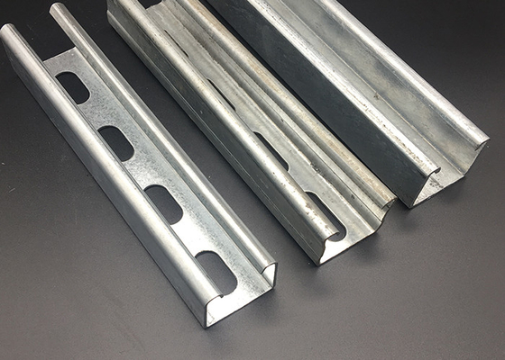 C Forma de acero galvanizado 41x41mm canal de estribo con ranuras