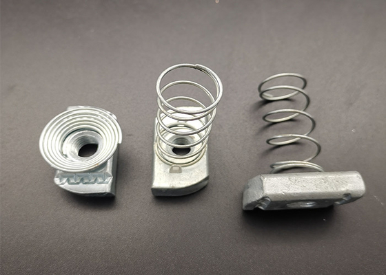 Unistrut de ajuste de metal galvanizado m10 de nuez de resorte