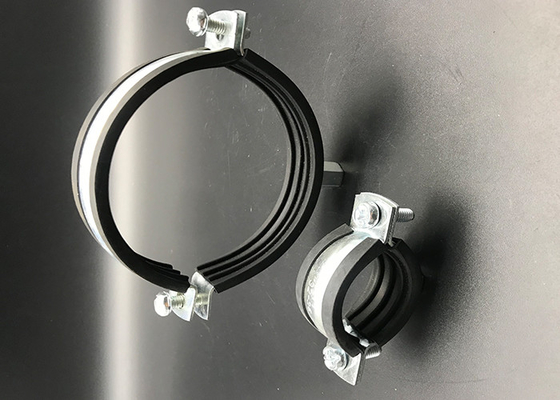 Clampas de tuberías EPDM revestidas con caucho de acero zincado