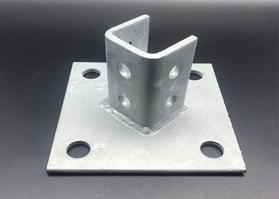 Base de postes de apoyo de forma personalizada de metal galvanizado