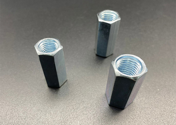 Noces de acoplamiento de la barra de rosca de la cabeza hexadecimal de zinc eléctrico m6 m8