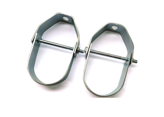 Clamparas de tuberías con colgador de clavis ajustable revestido de zinc