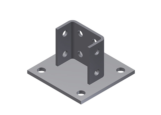 Base de postes de montaje de soporte de 12 agujeros galvanizados eléctricos