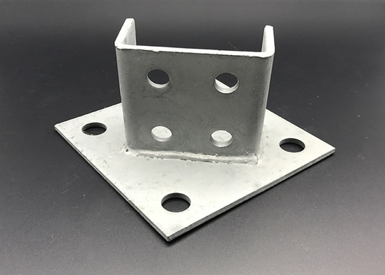 Soportes de ajuste de acero galvanizado con base de poste de canal de apoyo personalizado