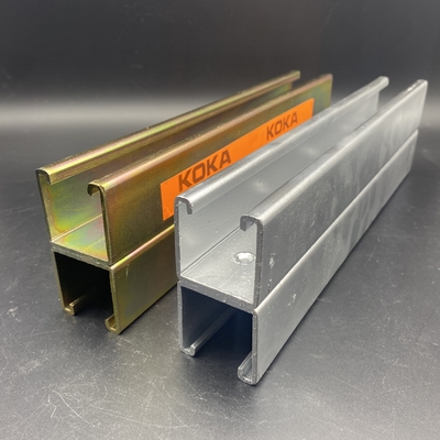 Zincado 3m 6m Soldadura puntual doble canal de unistrut