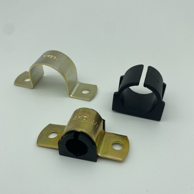 Fabricante Dos agujeros de acero galvanizado 1/2 'Omega de goma abrazaderas de almohadón