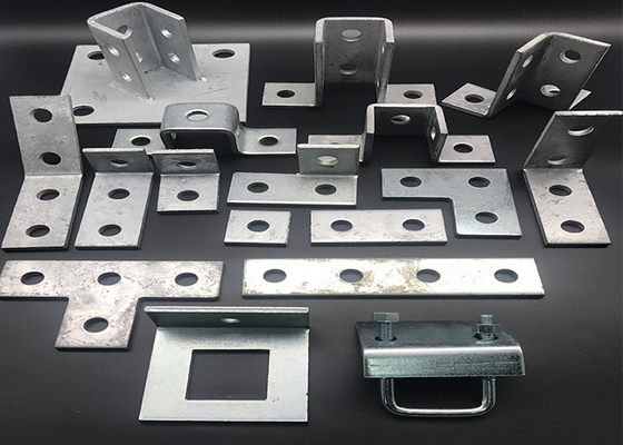 Sistema de marco de soporte de acero metálico Ángulo de placas planas Unistrut
