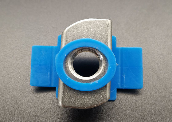 Acero inoxidable Plástico azul para el sistema de montaje de energía solar
