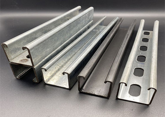 Calentamiento galvanizado 41x41 41x82 Canal de estribo con ranuras personalizado