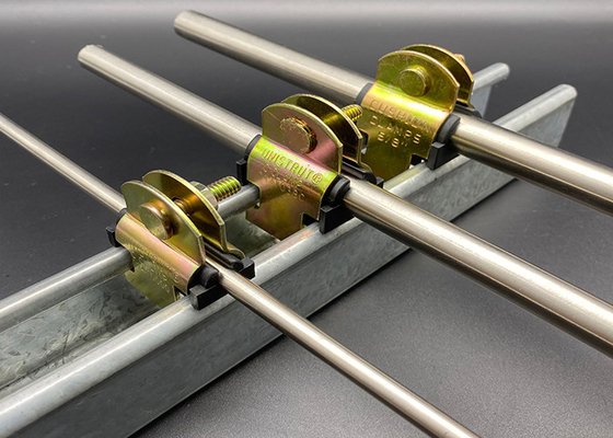 Custom 2-1/2'' Galvanized Steel Channel Mounted Cushion Clamps