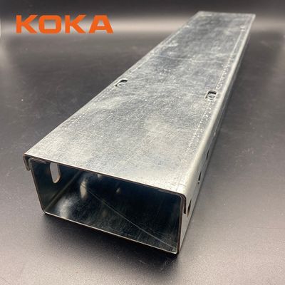 Canalización de cable galvanizada de metal duradero con tapa