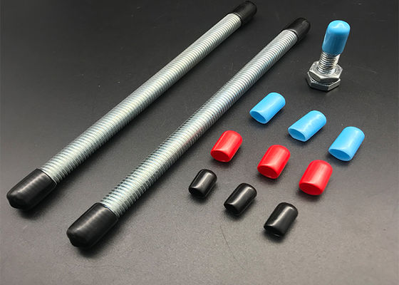 Tapa de extremo de varilla roscada de PVC negro azul rojo