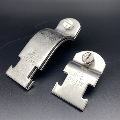 Acero inoxidable 316 1/2 en EMT pinzas de tubería galvanizadas con pinzas de piezas de apoyo zincadas