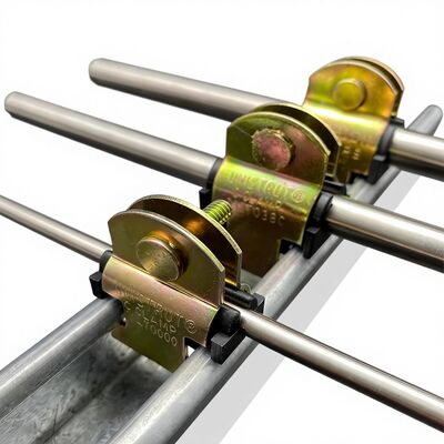 Clampada de almohadilla de tubo de tamaño personalizado de oro galvanizado para canal