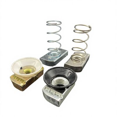 m6 m8 Nueces de cono Oro Zinc Nueces de resorte con ala de plástico