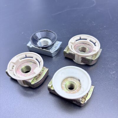 Tuerca de resorte de canal de acero metálico con ala de plástico