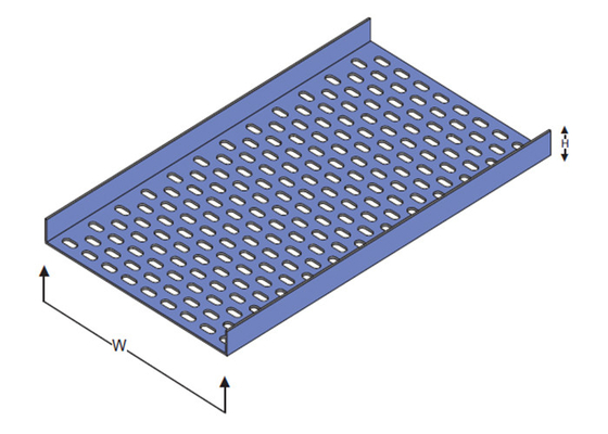 Q235B perforó el cable Tray Powder Coated SS316 50mmx12m m de poca potencia
