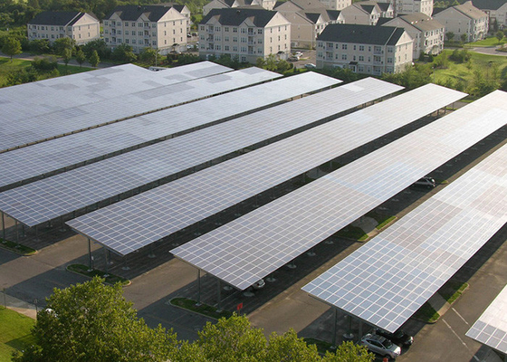 Sistema de montaje solar galvanizado sumergido caliente 150KM/H Carport de aluminio del tejado de 45 grados
