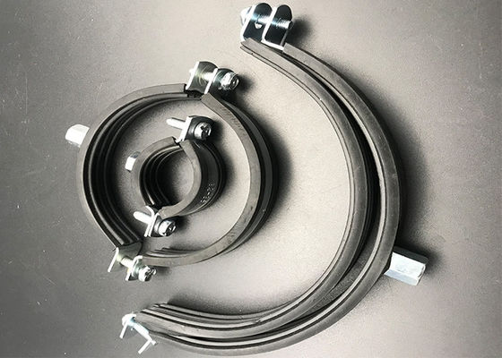 Clamparas para almohadillas de tuberías de acero galvanizado con revestimiento de caucho EPDM