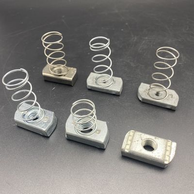 Fabricante Tamaño personalizado Nueces de resorte de canal galvanizadas eléctricas