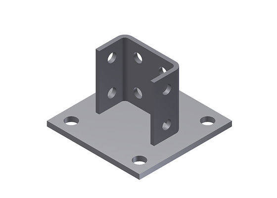 Base de postes de montaje de soporte de 12 agujeros galvanizados eléctricos