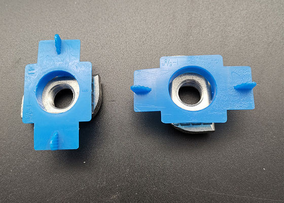 Acero galvanizado m8 m12 Nueces con alas de plástico