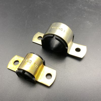 Clamparas de almohadón Omega con recubrimiento de zinc dorado