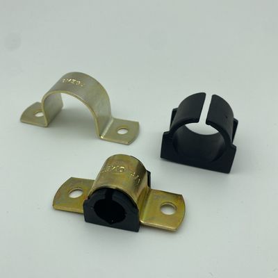 Fabricante Dos agujeros de acero galvanizado 1/2 'Omega de goma abrazaderas de almohadón